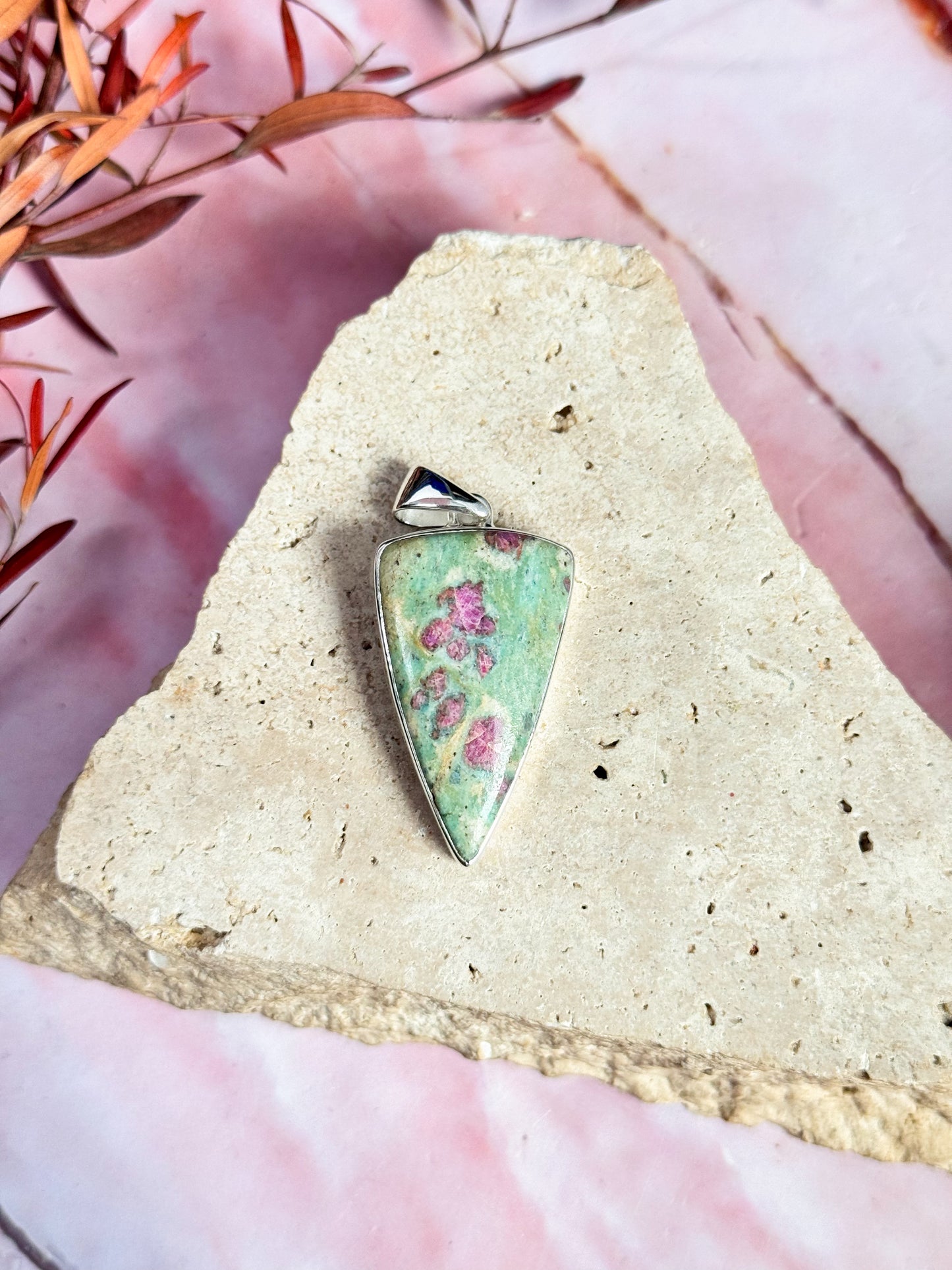 Ruby in Fuschite Pendants