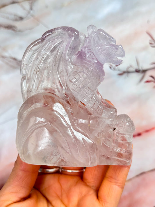 Amethyst Dragon Carving