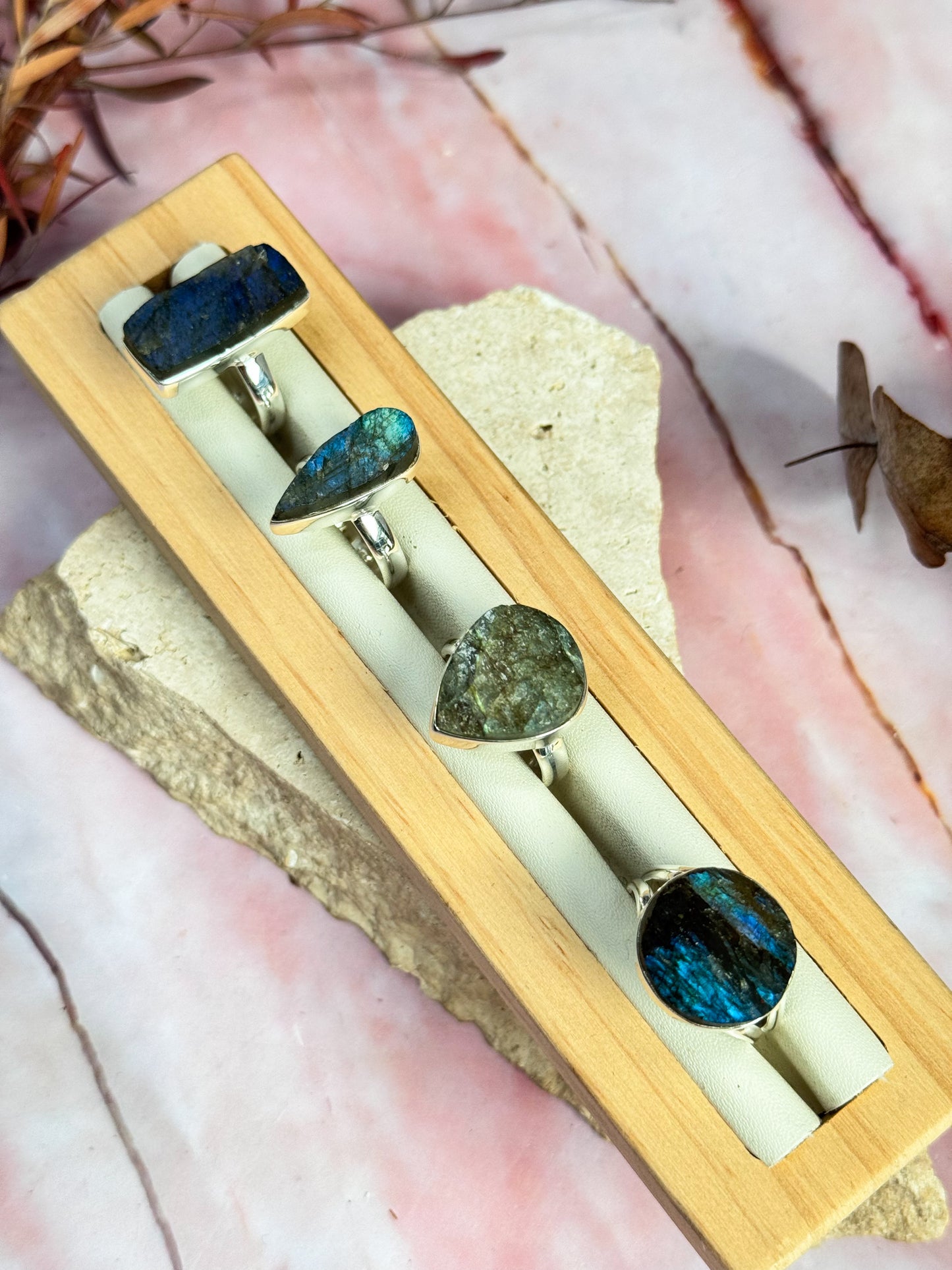 Labradorite Rough Rings