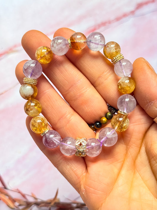 Amethyst and Citrine Bracelets