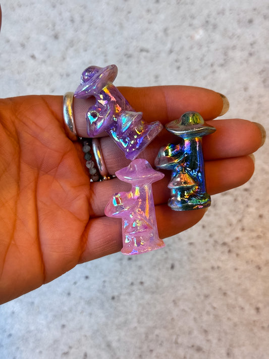 Aura Quartz Mushrooms