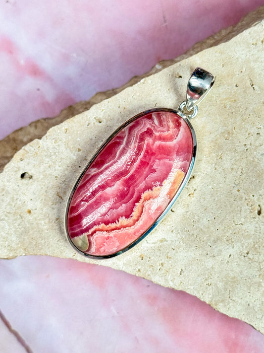 Rhodochrosite Statement Pendant