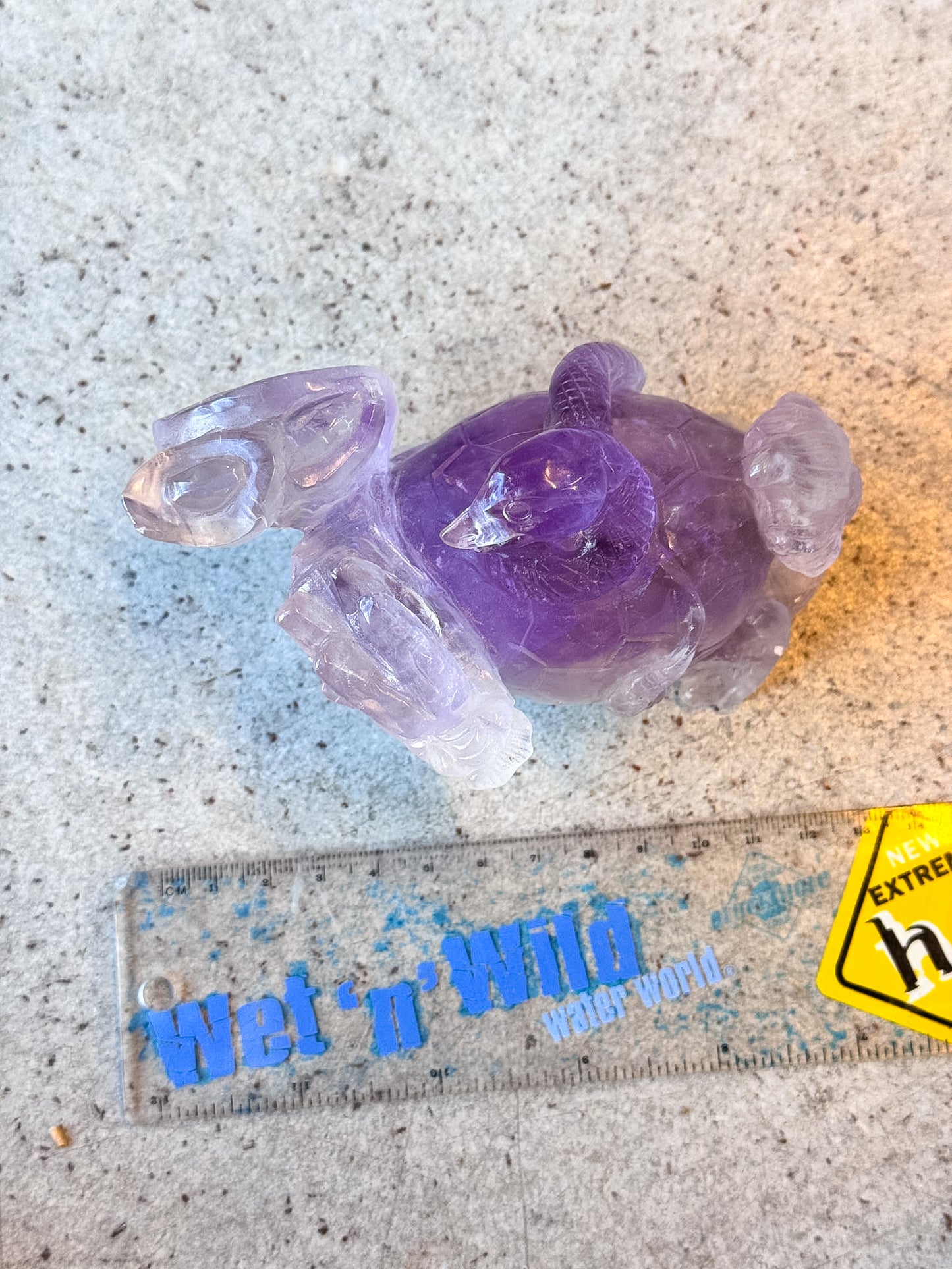 Amethyst Dragon Turtle with Snake Carving
