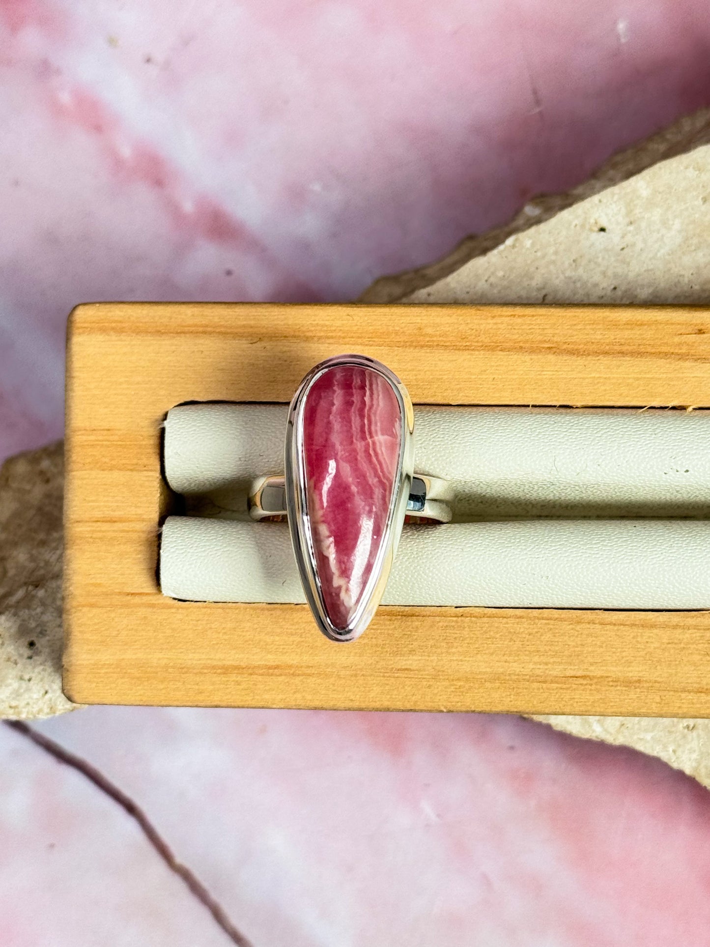 Rhodochrosite Rings