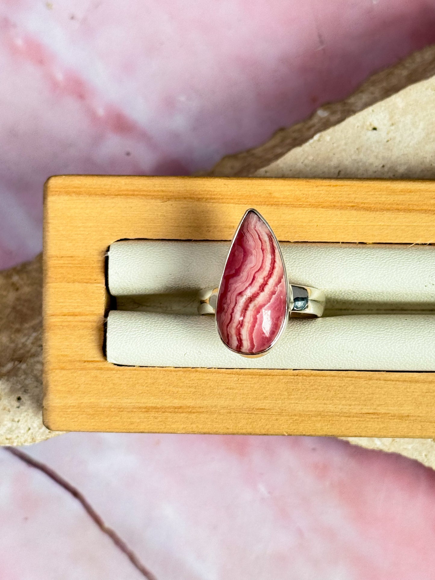 Rhodochrosite Rings