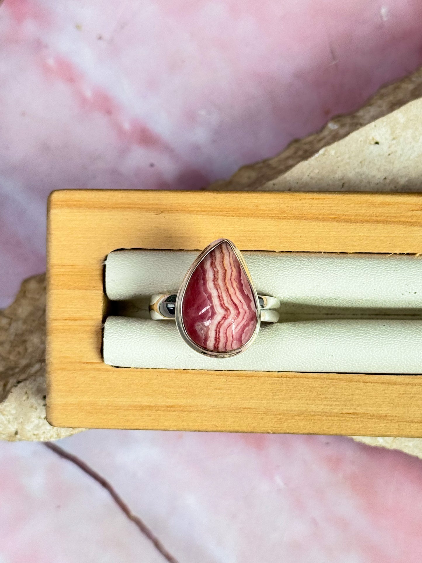 Rhodochrosite Rings