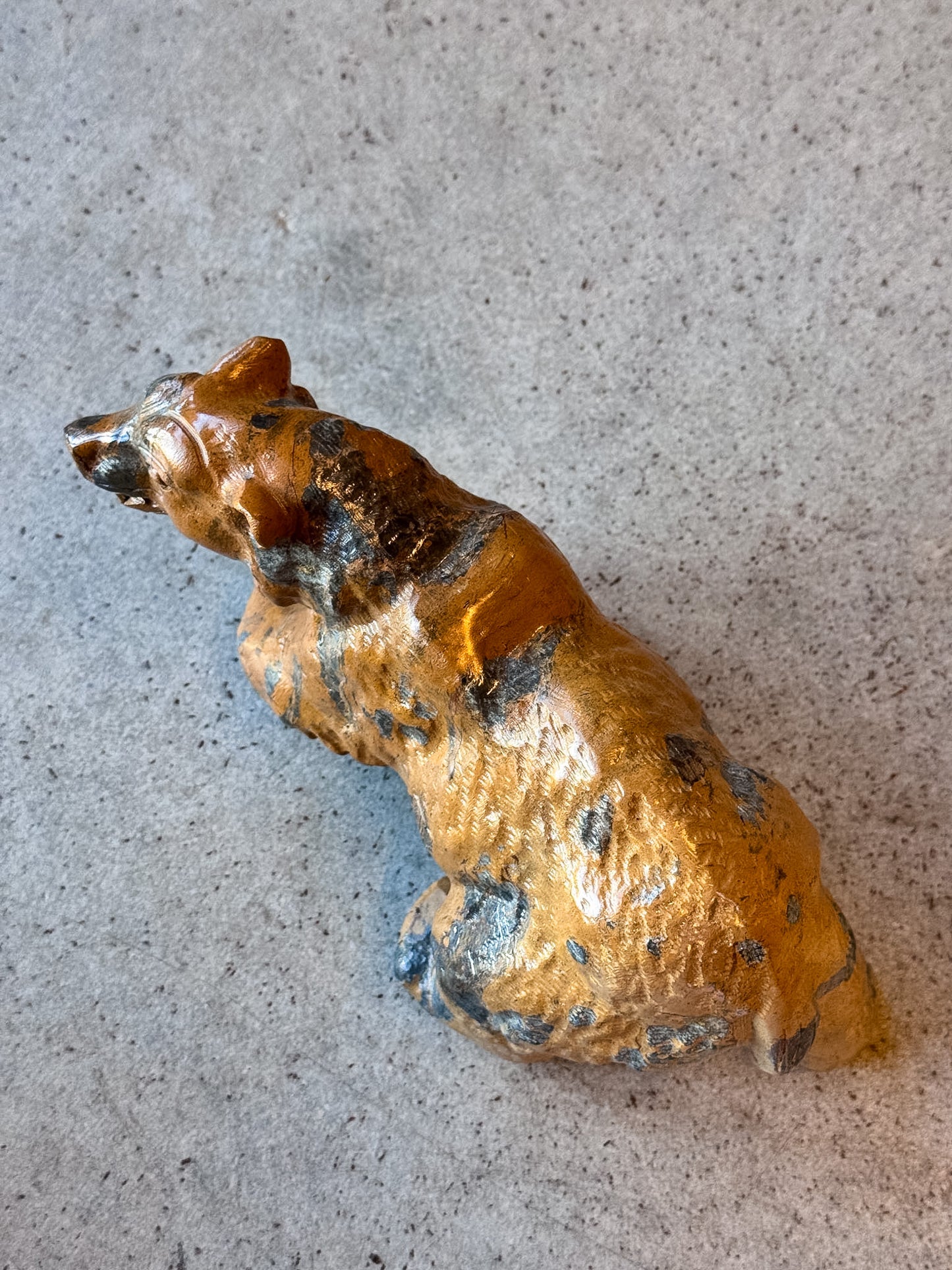 Yellow Jade Bear Carving
