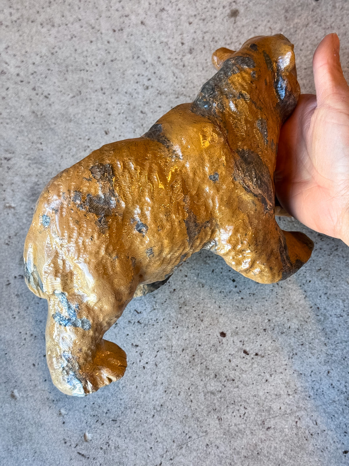 Yellow Jade Bear Carving