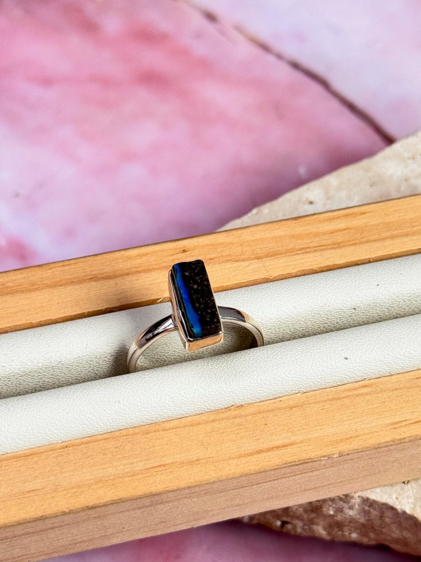 Australian Boulder Opal Ring - Size 7