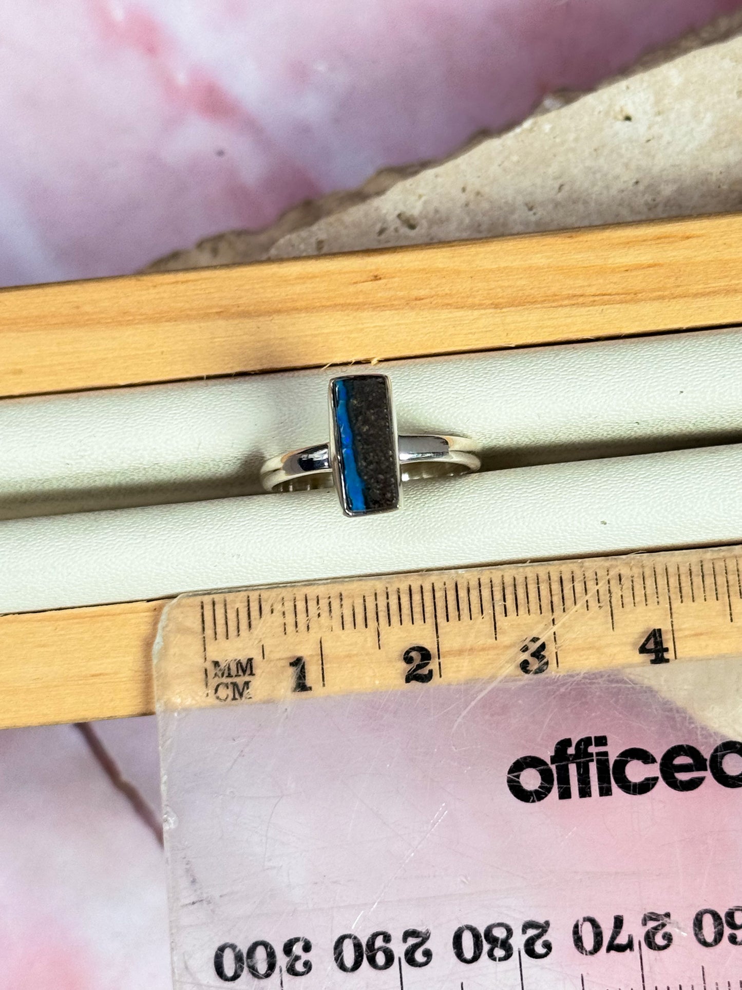 Australian Boulder Opal Ring - Size 7