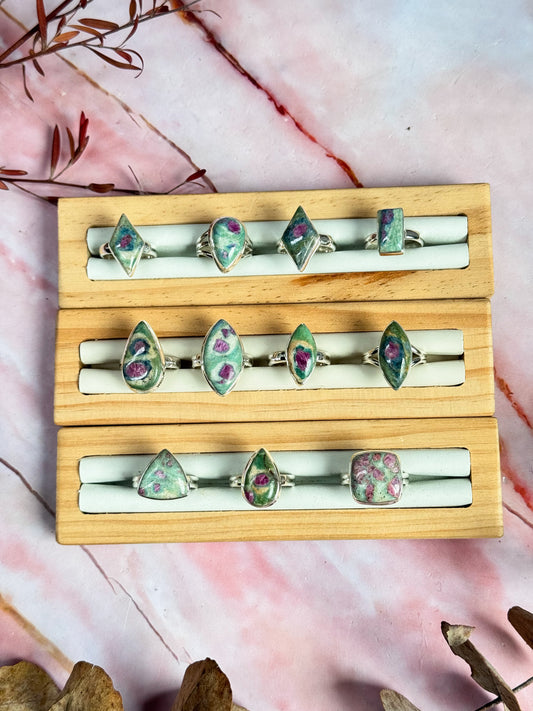 Ruby in Fuschite Rings