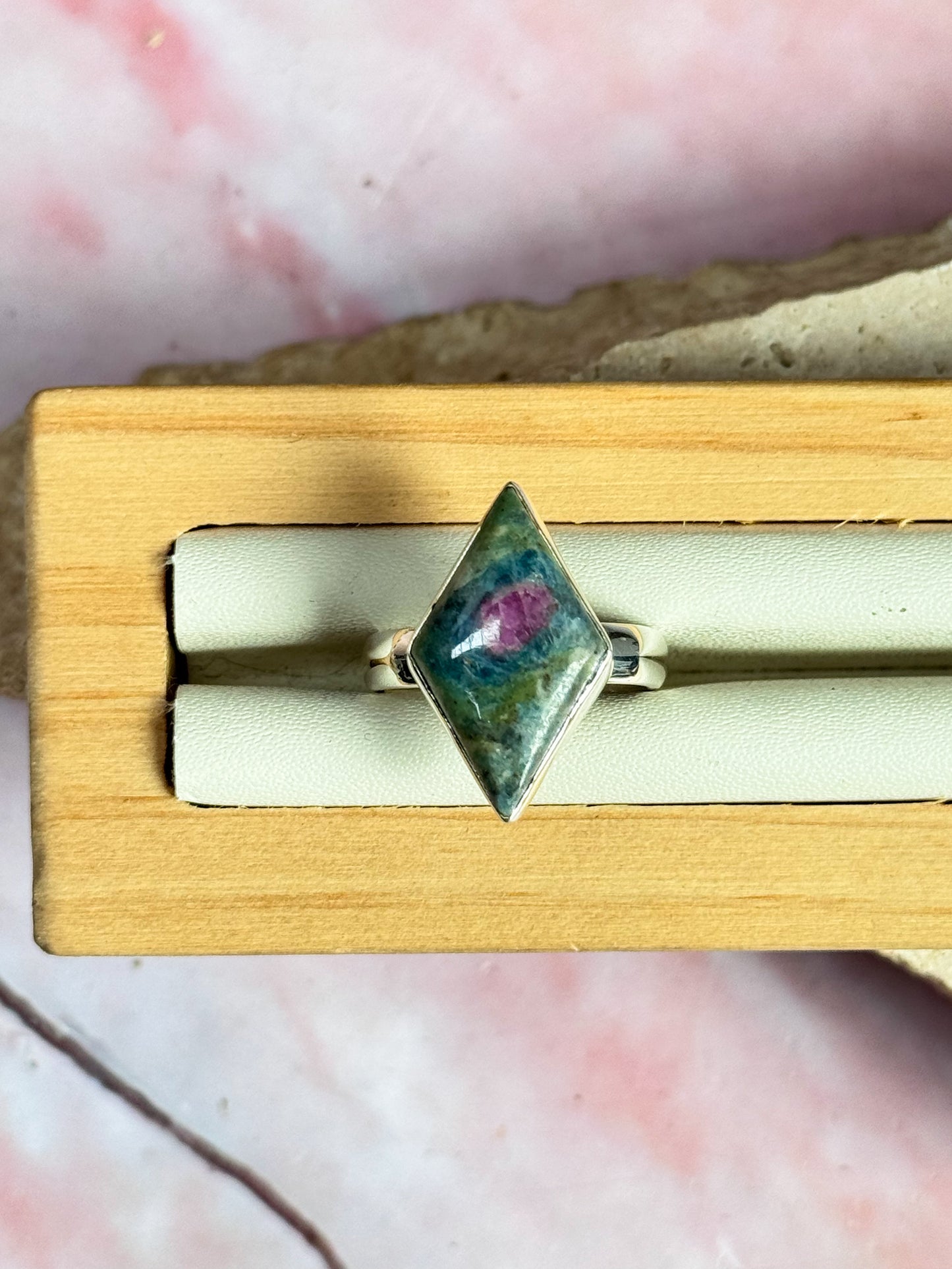 Ruby in Fuschite Rings