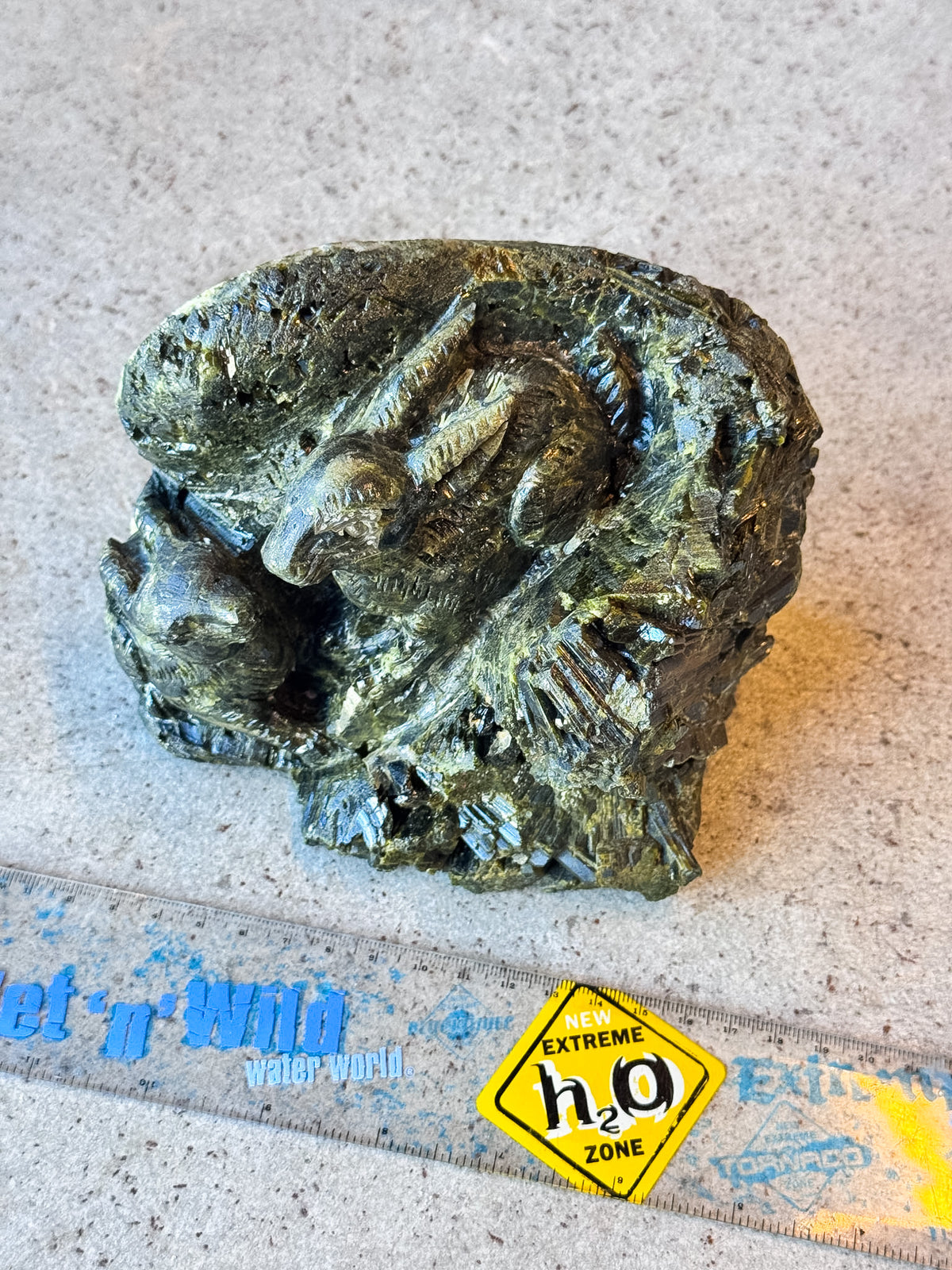 Epidote Rabbit Carving