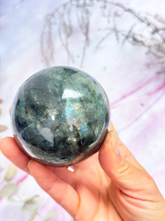 Silver Line Labradorite Sphere
