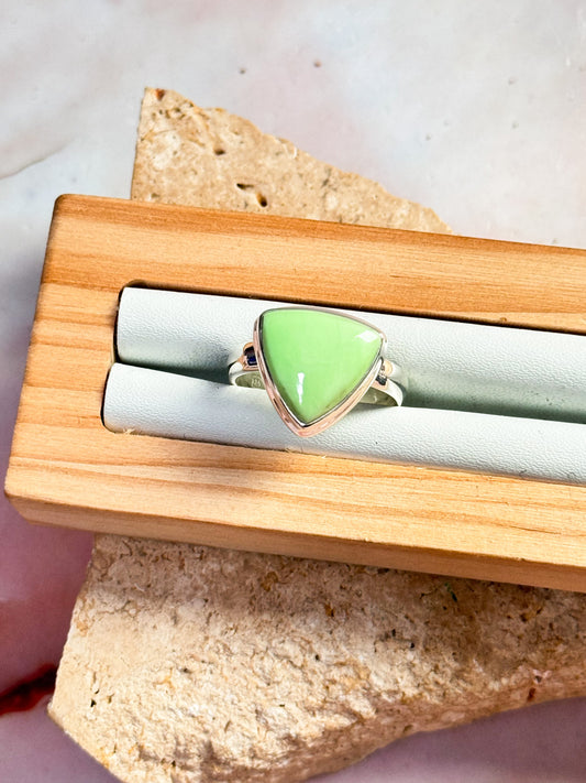 Lemon Chrysoprase Ring - Size 9 #2