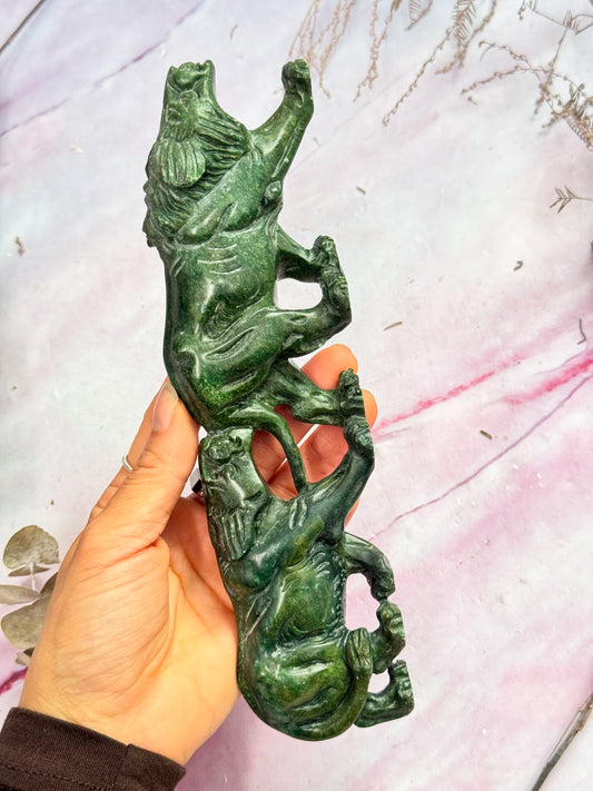 Variscite Lion Carving