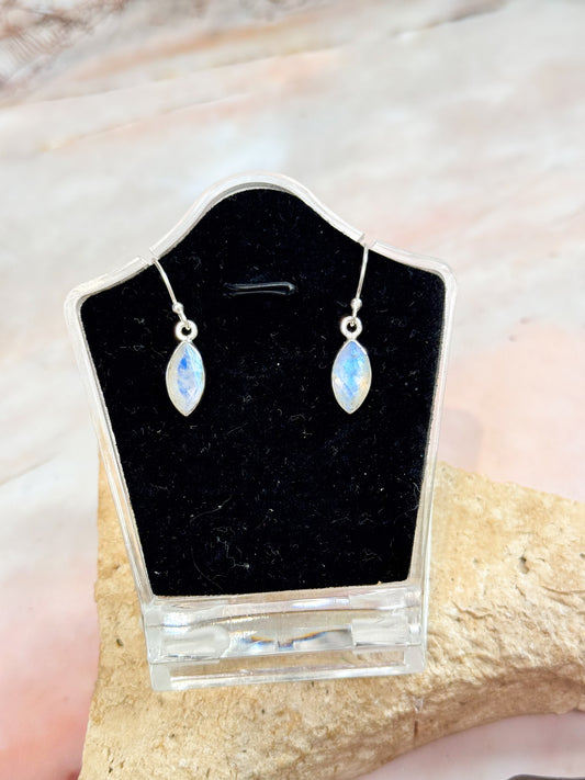 Faceted Moonstone Earrings