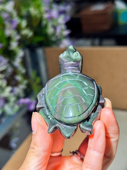 Rainbow Obsidian Turtles