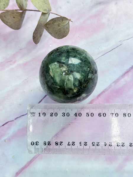 Prehnite with Epidote Sphere