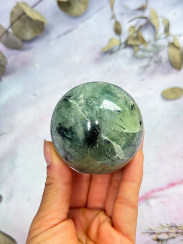 Prehnite with Epidote  Sphere