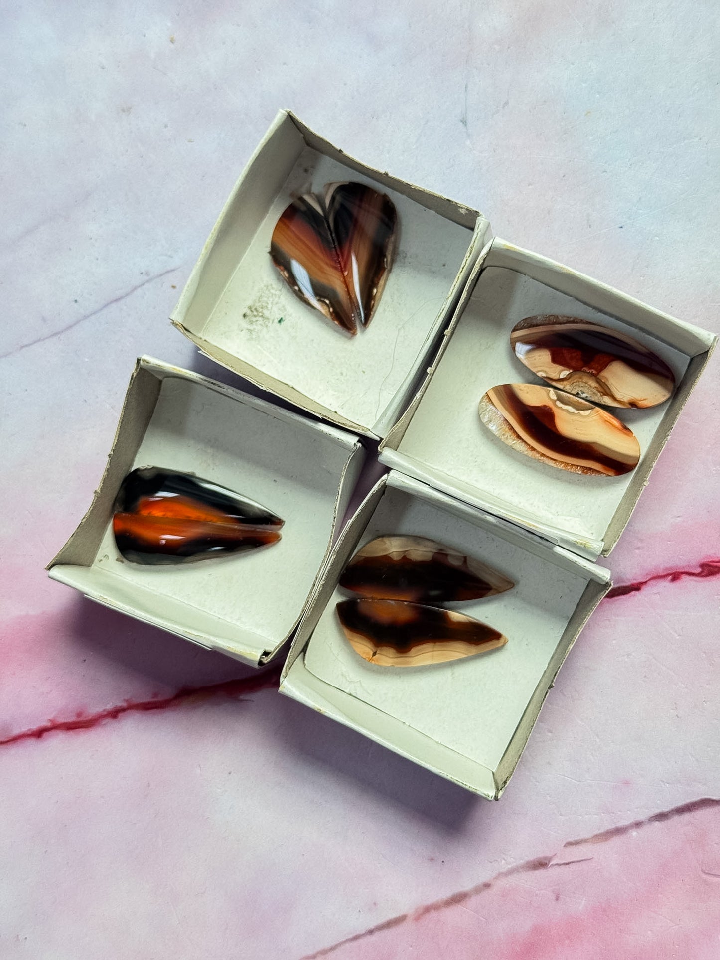 Carnelian Cab Pairs