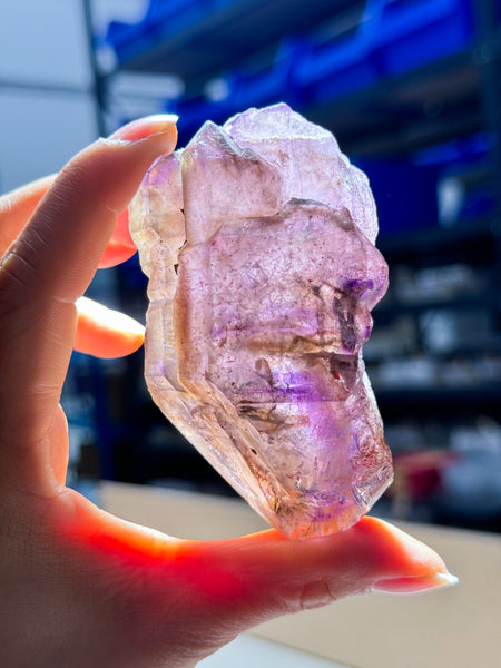 Amethyst Elestial Cluster with Enhydro