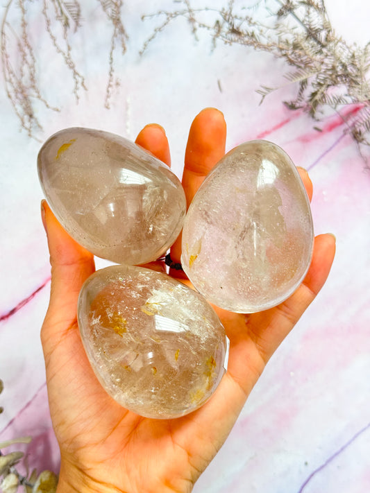 Pale Smokey Quartz Eggs - Medium