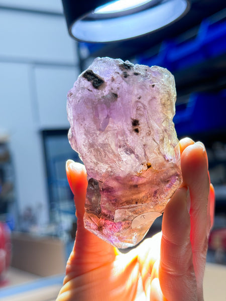 Amethyst Elestial Cluster with Enhydro