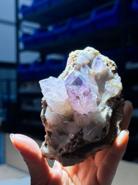 Amethyst Elestial Cluster with Enhydro