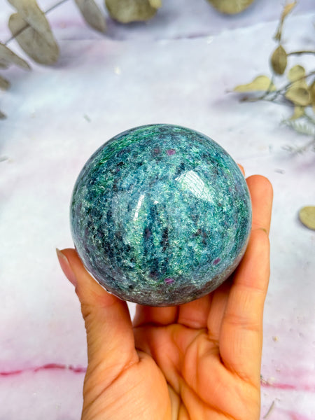 Ruby in Kyanite Sphere