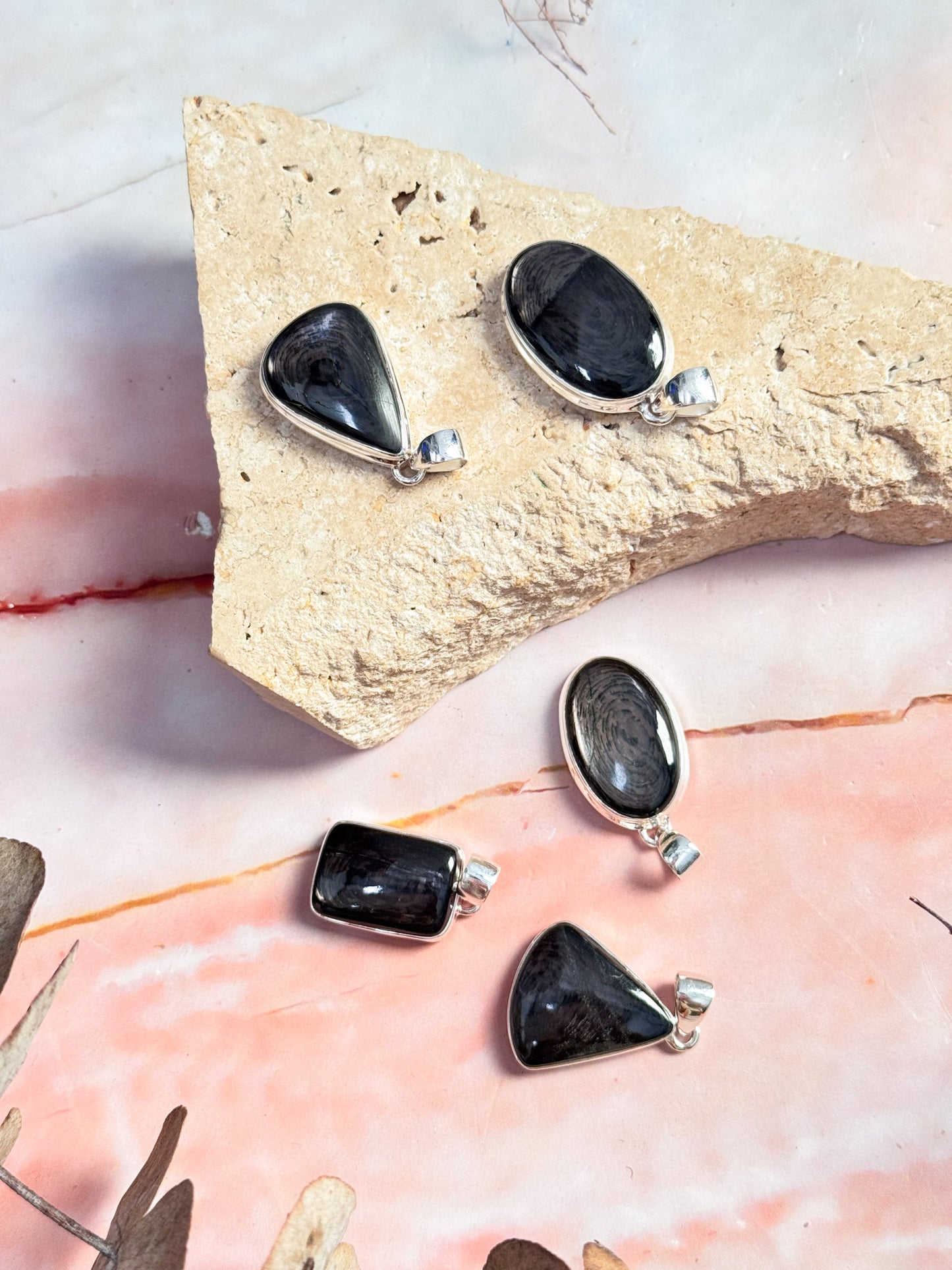 Hypersthene Pendants