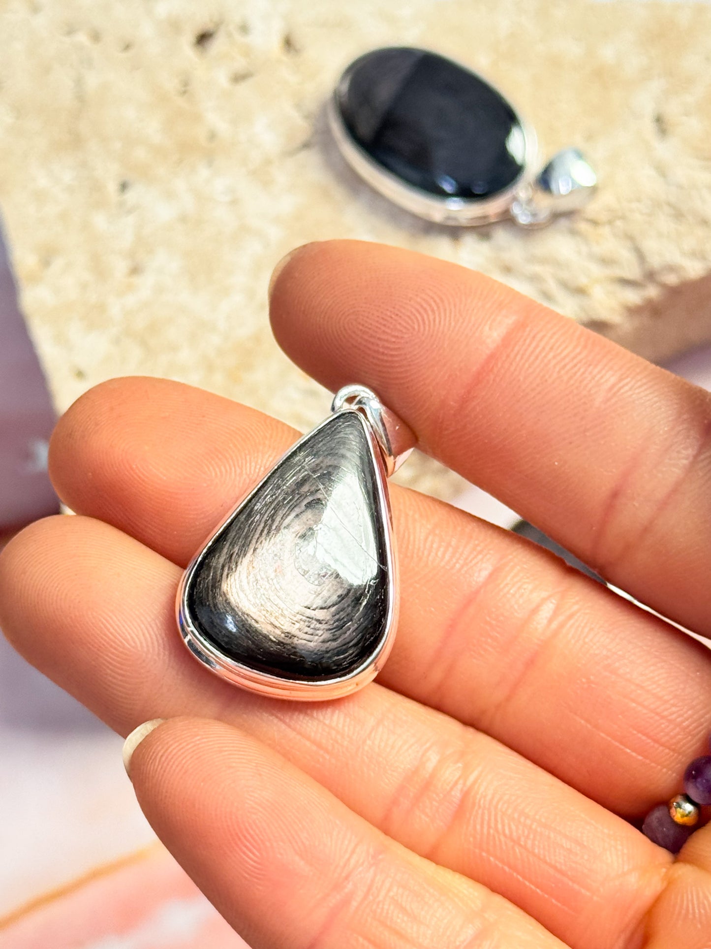 Hypersthene Pendants