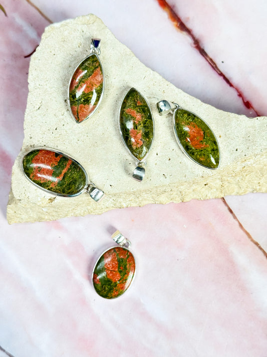 Unakite Pendants