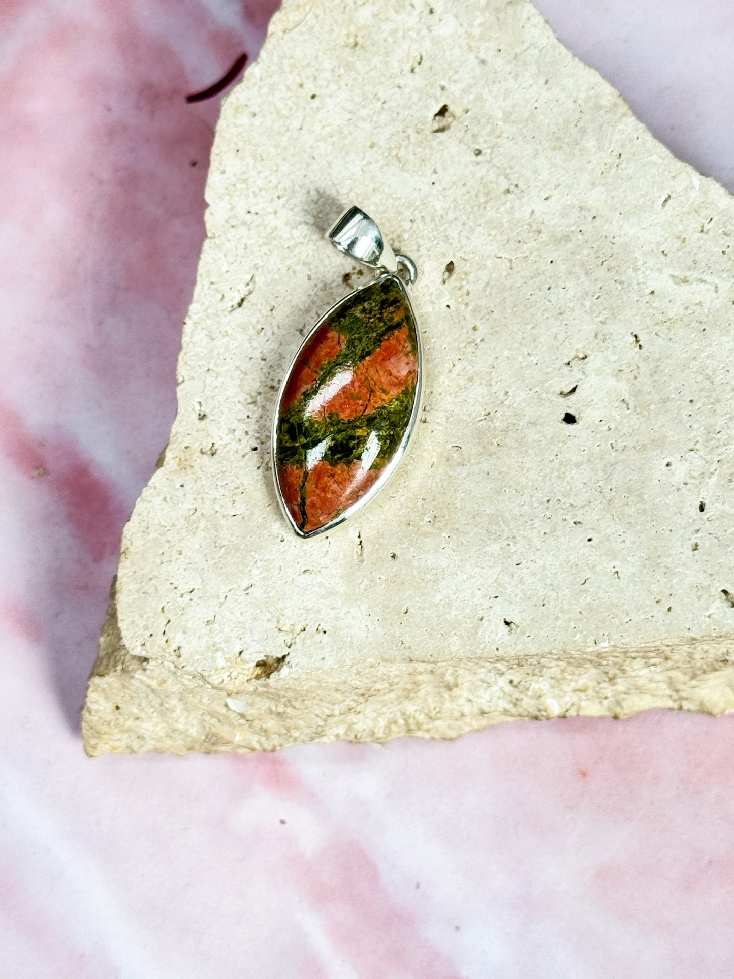 Unakite Pendants
