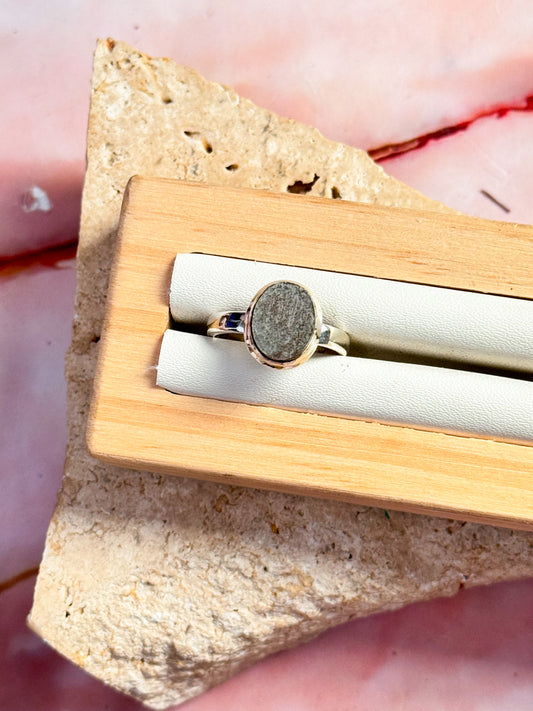 Muonionalusta Meteorite Ring - Size 6