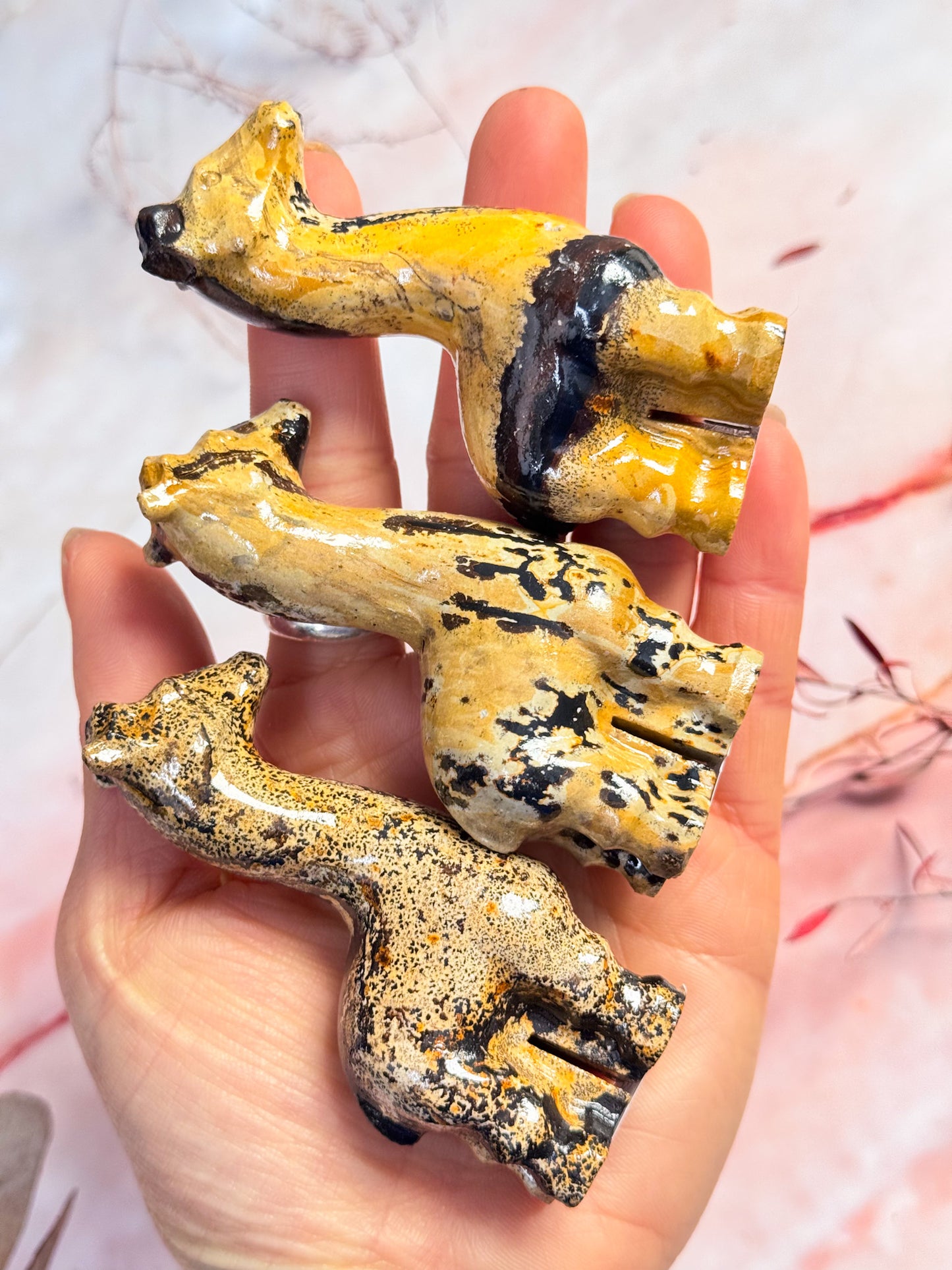 Picture Stone Giraffe Carvings
