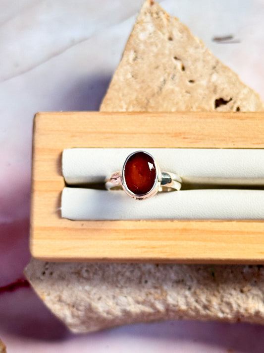 Hessonite Garnet Ring - Size US 6.5 #3