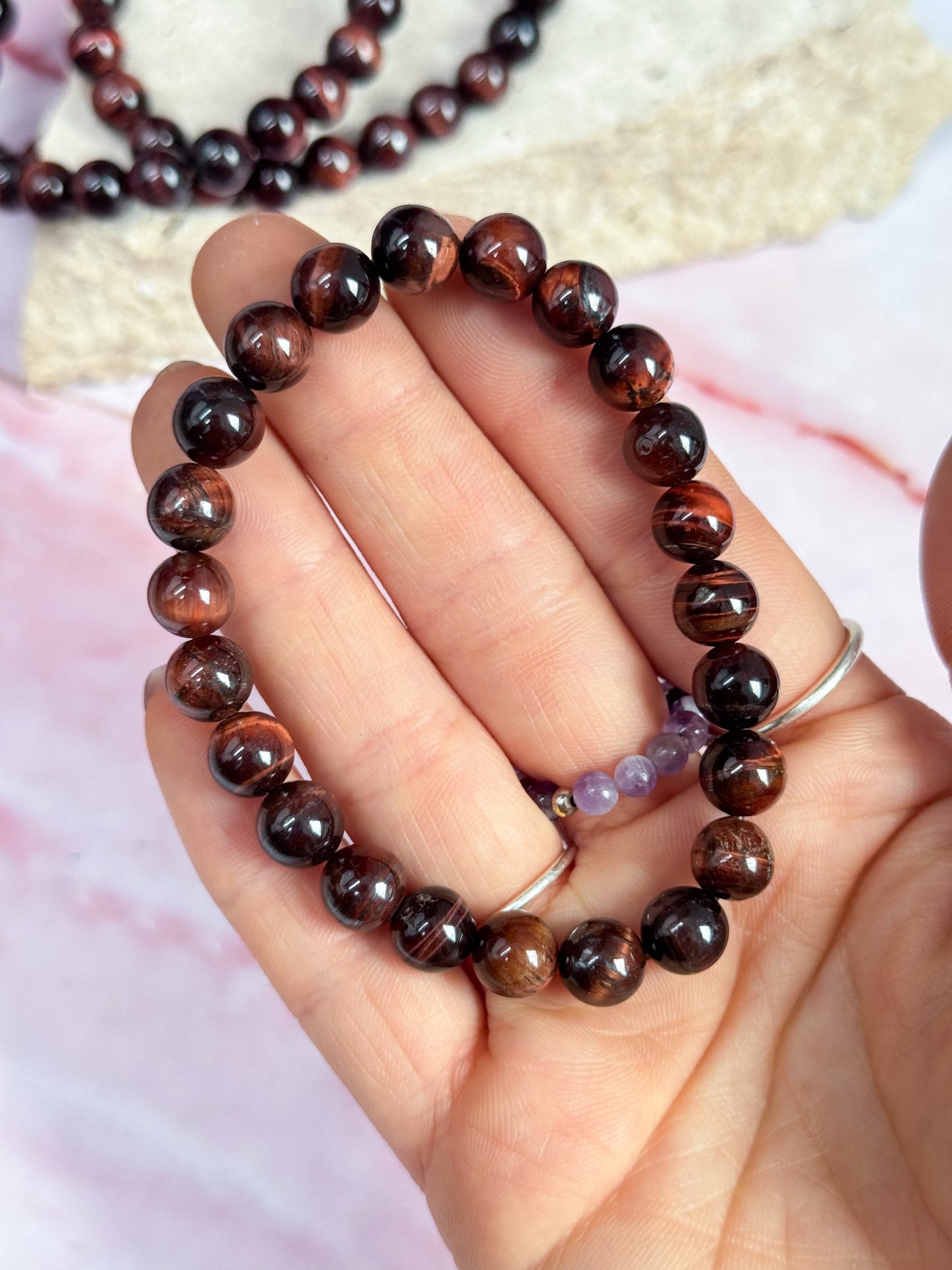 Red Tigers Eye Bracelets