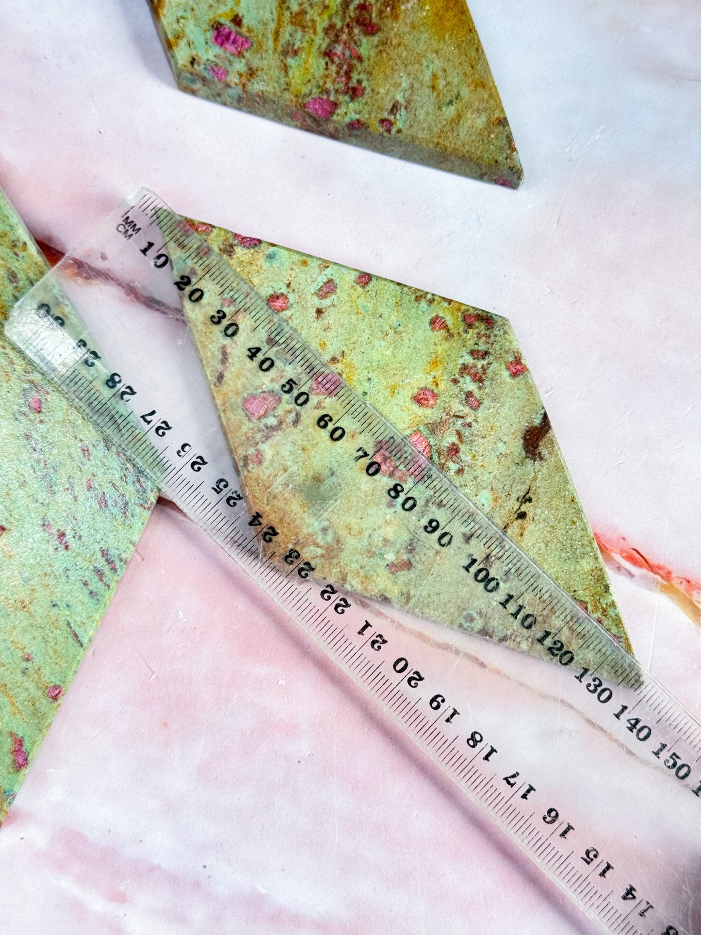 Ruby in Fuschite Diamonds