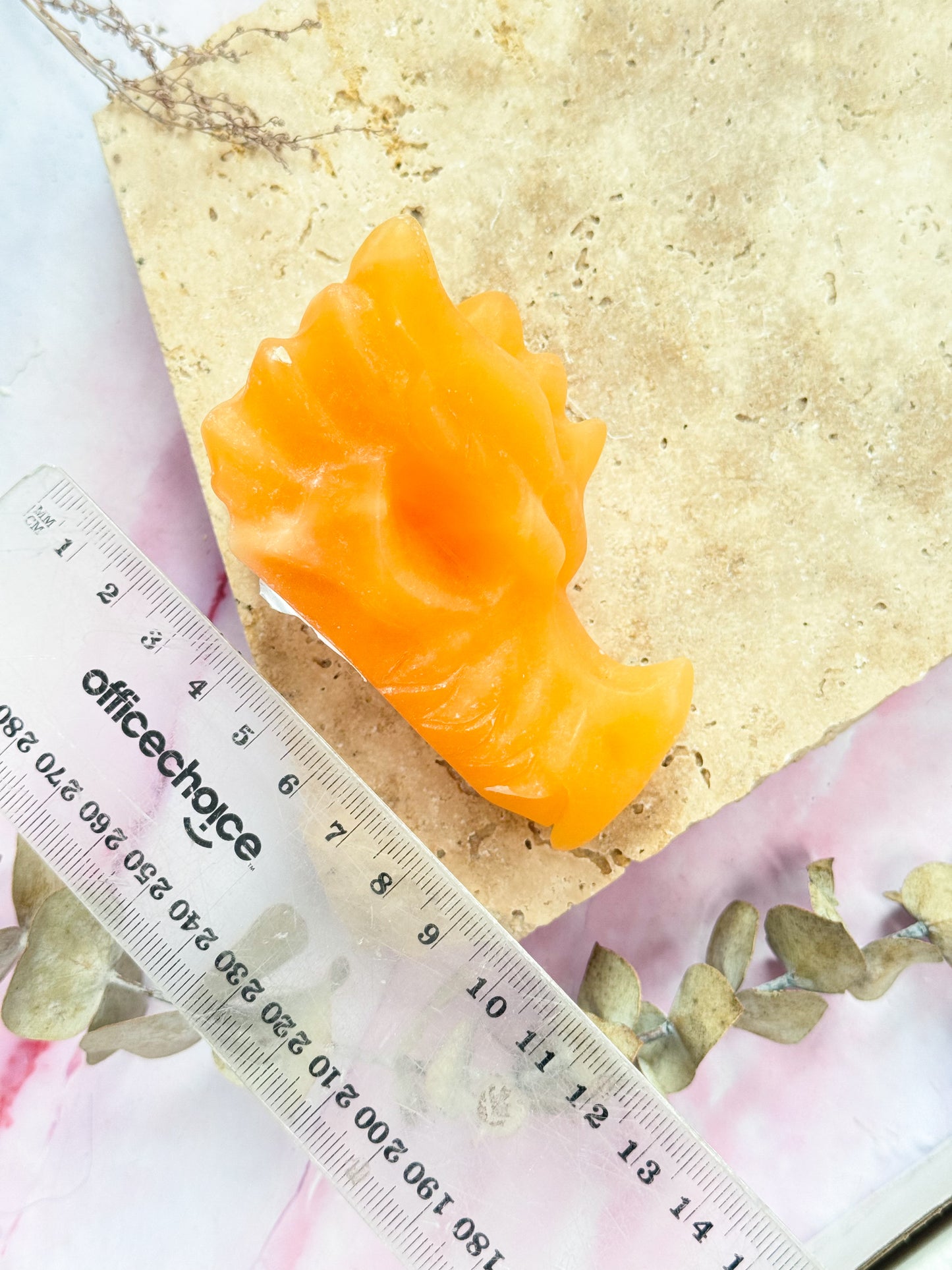 Orange Calcite Dragon Head