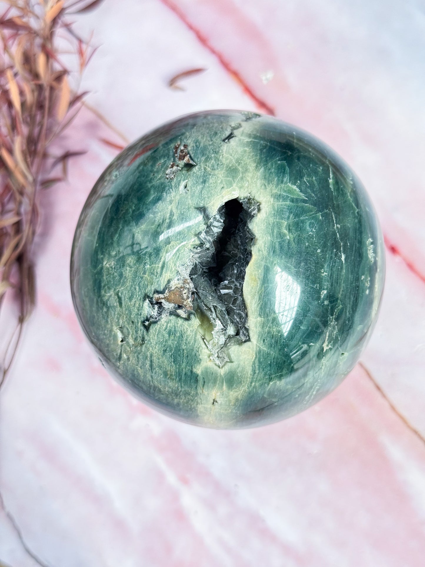 Ocean Jasper Druzy Sphere