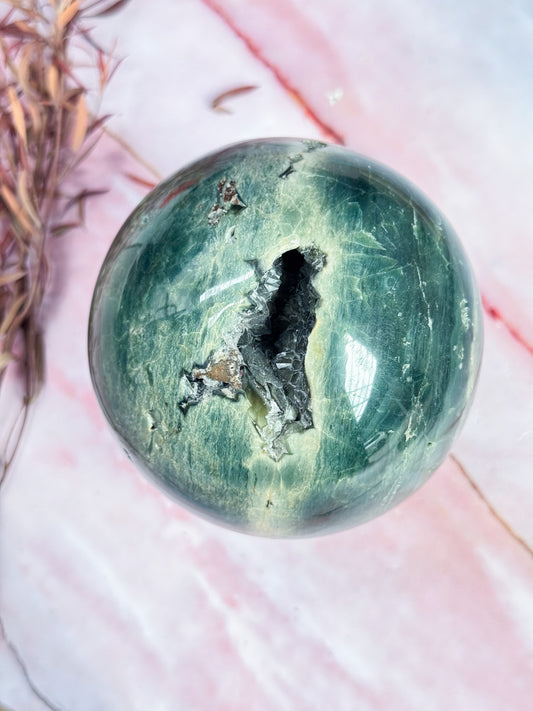 Ocean Jasper Druzy Sphere