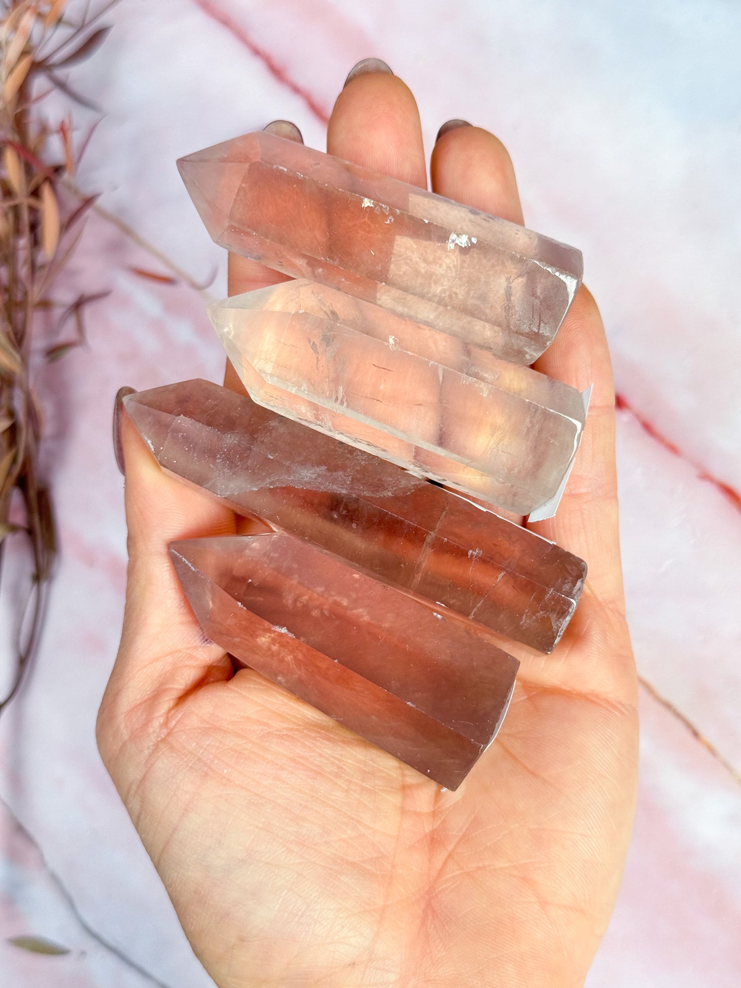 Pastel Pink Fluorite Points