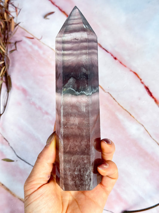 Pink Fluorite Tower