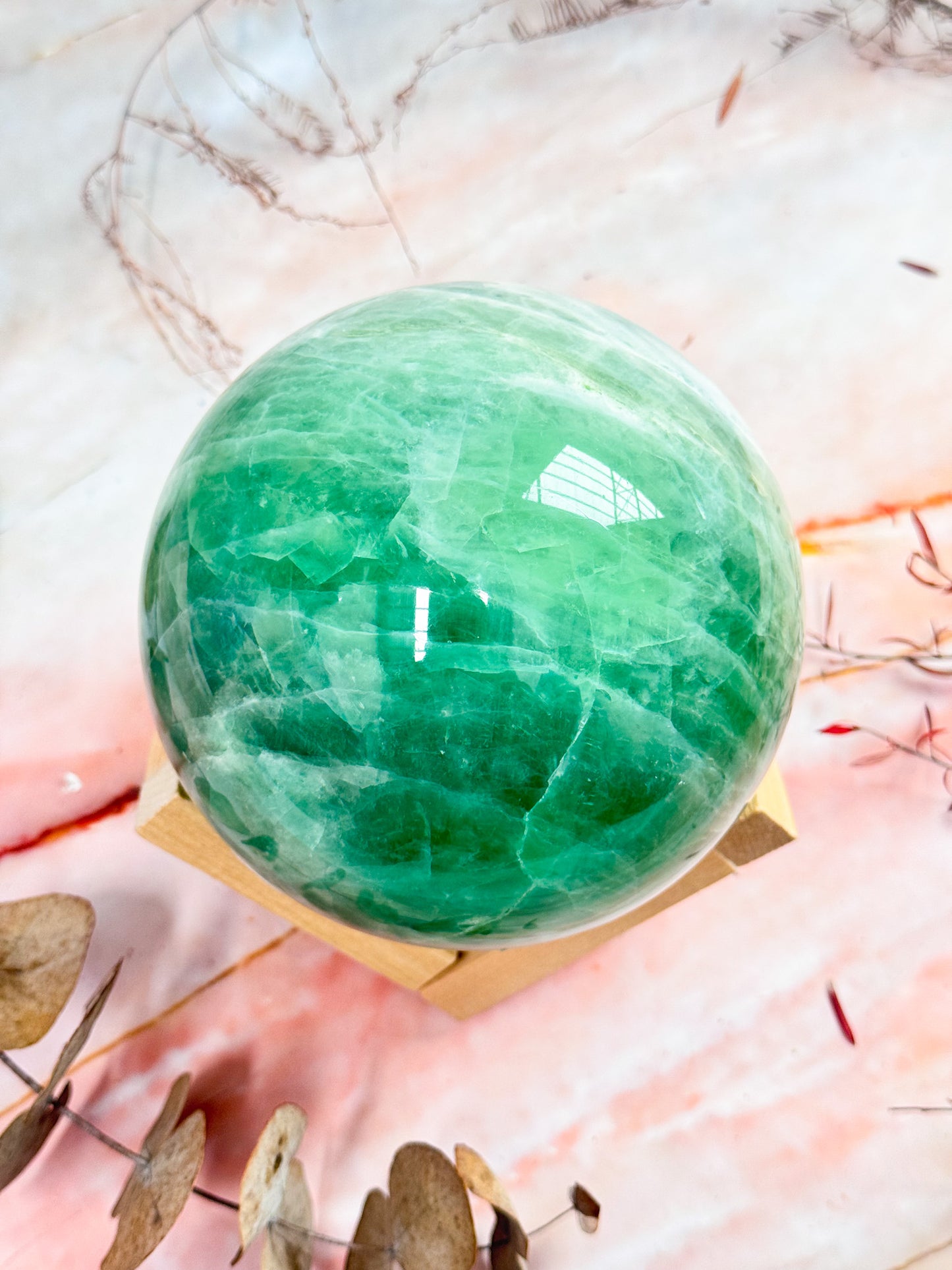 Green Fluorite Sphere