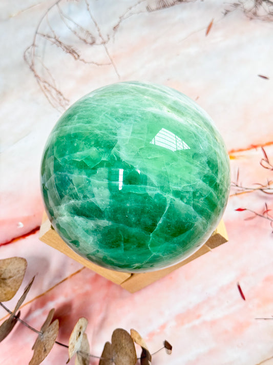 Green Fluorite Sphere