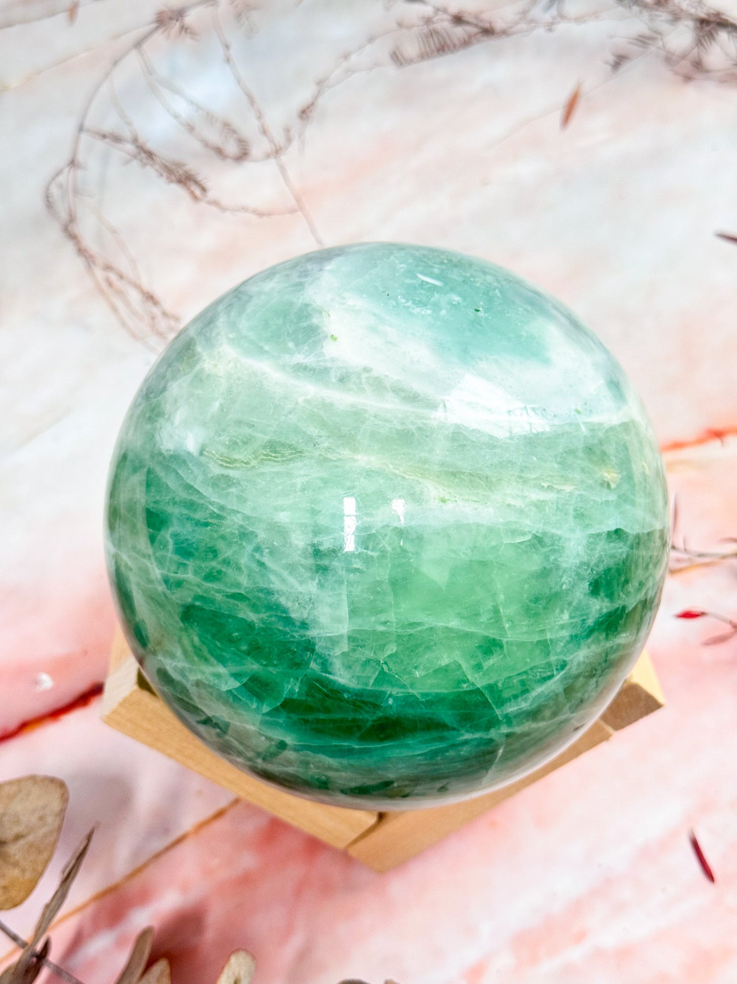 Green Fluorite Sphere