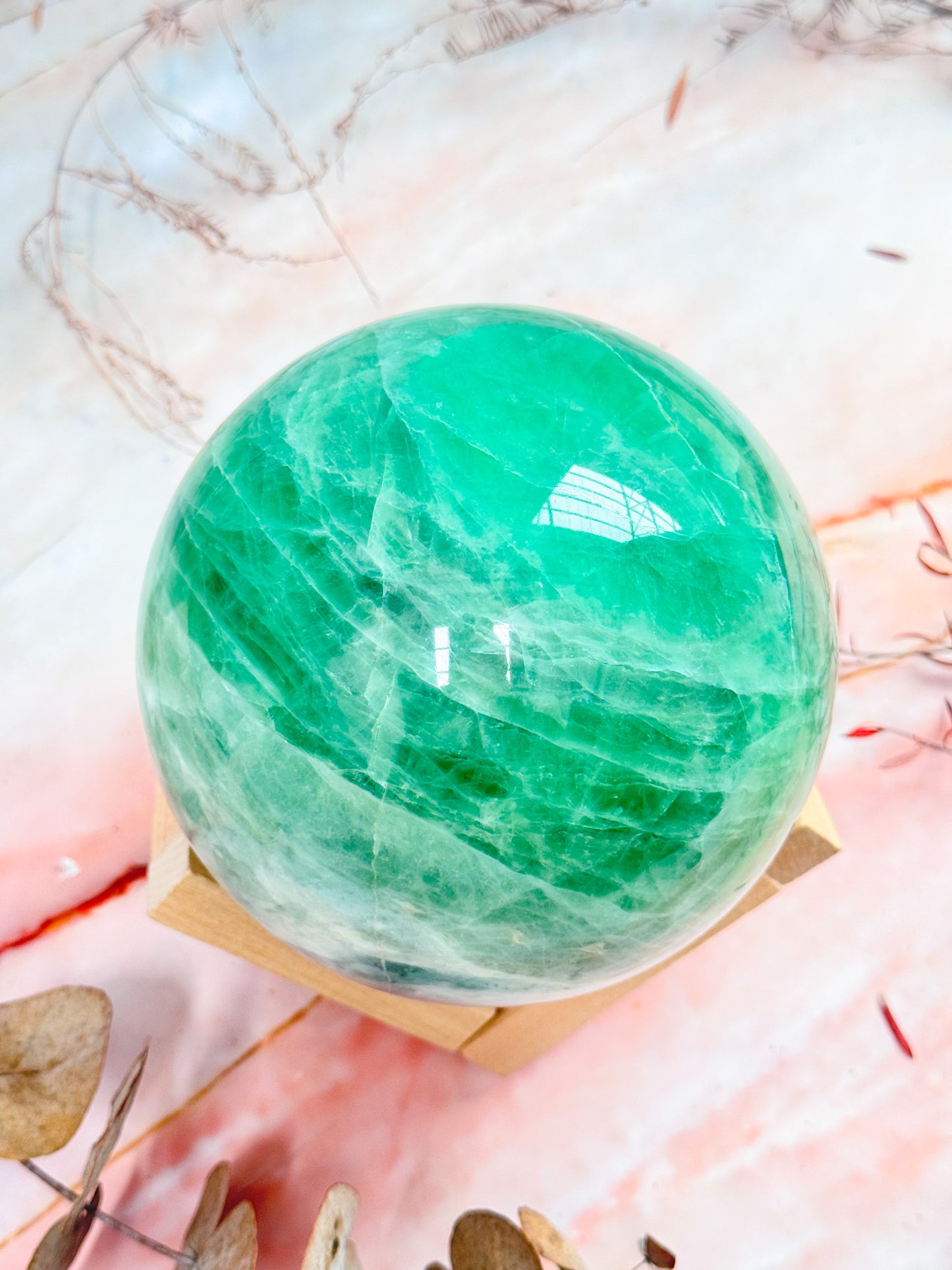 Green Fluorite Sphere