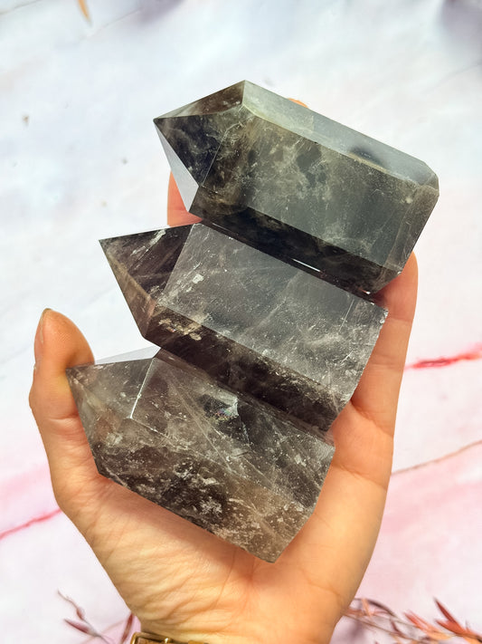 Chunky Smokey Quartz Towers