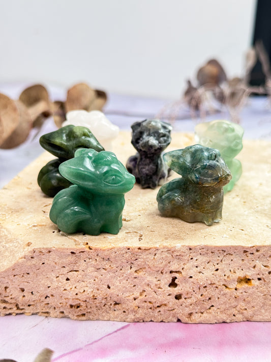 Crystal Kitsune Carvings